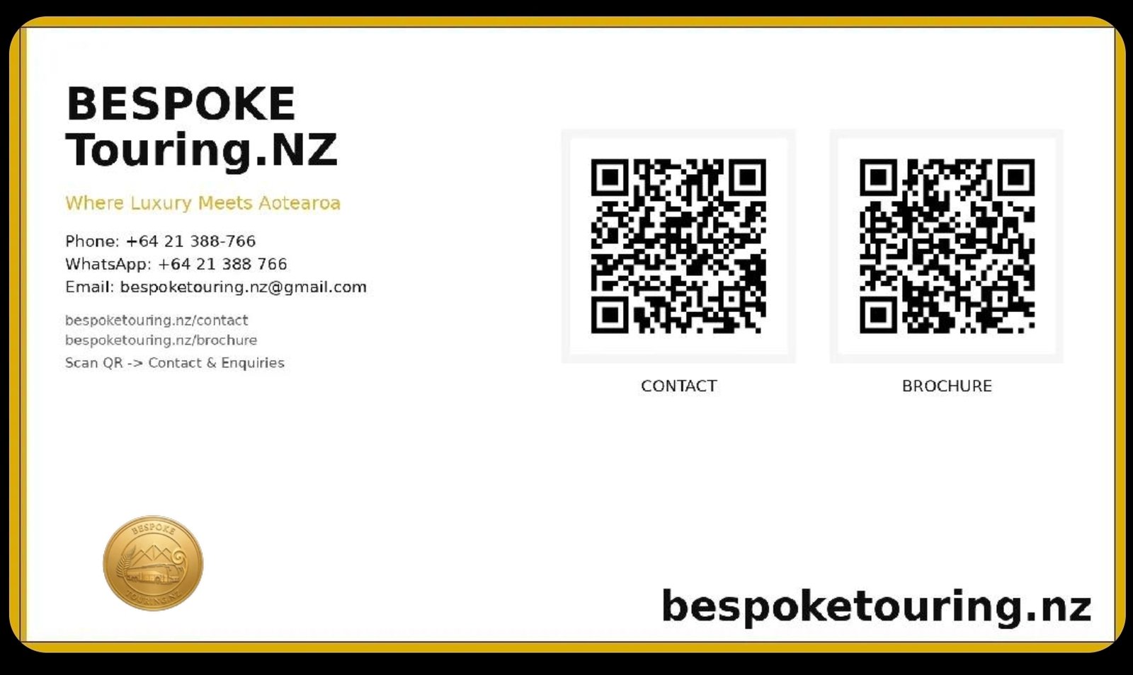 Contact bespoketouring.nz